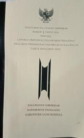 LAPORAN PERTANGGUNGJAWABAN REALISASI ANGGARAN PENDAPATAN DAN BELANJA KALURAHAN TAHUN ANGGARAN 2020